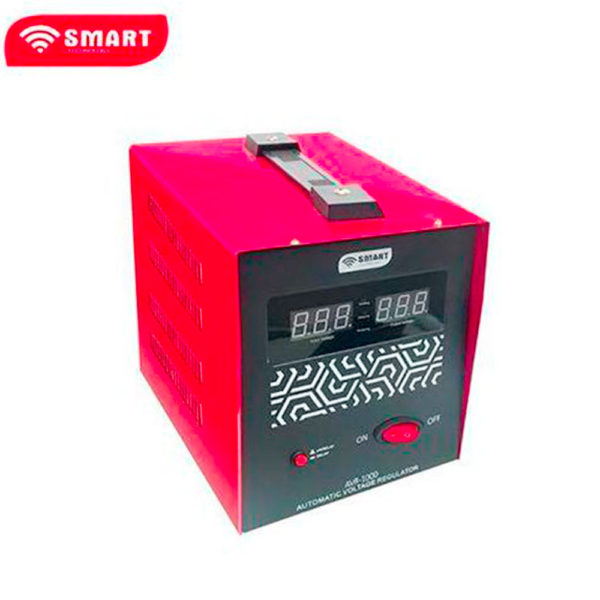 🔌Stabilisateur Automatique 1500 VA – SMART TECHNOLOGY AVR-1500VA – Rouge – Affichage Digital – Garantie 7 Mois – Image 3