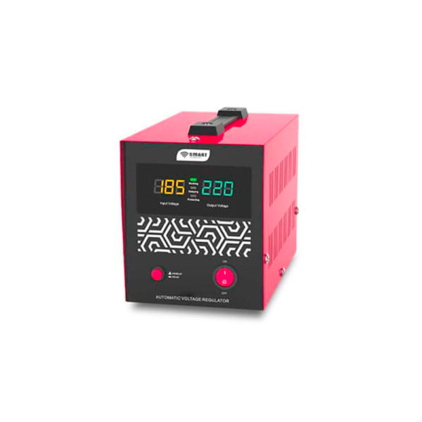 🔌Stabilisateur Automatique 2000 VA – SMART TECHNOLOGY AVR-2000VA – Rouge – Affichage Digital – Garantie 7 Mois