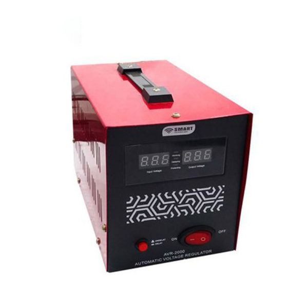 🔌Stabilisateur Automatique 2000 VA – SMART TECHNOLOGY AVR-2000VA – Rouge – Affichage Digital – Garantie 7 Mois – Image 3