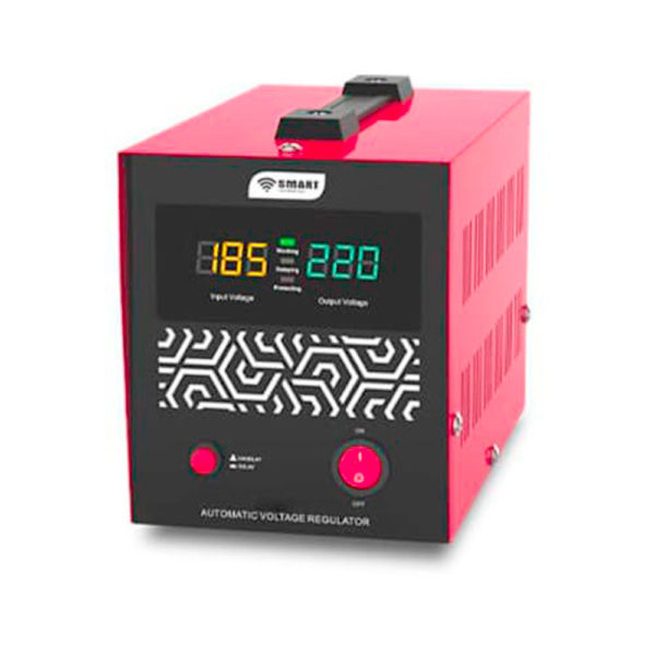 🔌Stabilisateur Automatique 2000 VA – SMART TECHNOLOGY AVR-2000VA – Rouge – Affichage Digital – Garantie 7 Mois – Image 2