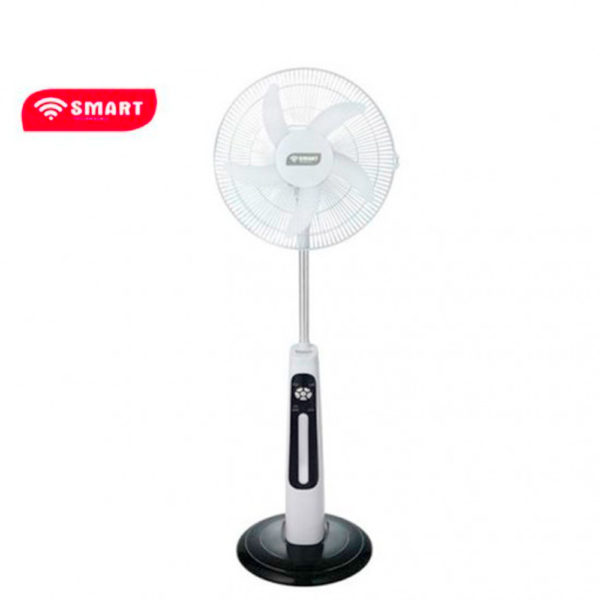 🌬️Ventilateur Rechargeable 16" SMART TECHNOLOGY - STV-630 - Blanc - Avec télécommande – Grille de sécurité enfant – 1 mois de garantie – Image 2
