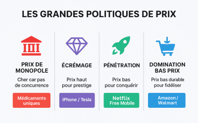 🌍 Les grandes politiques de prix : stratégies et impacts